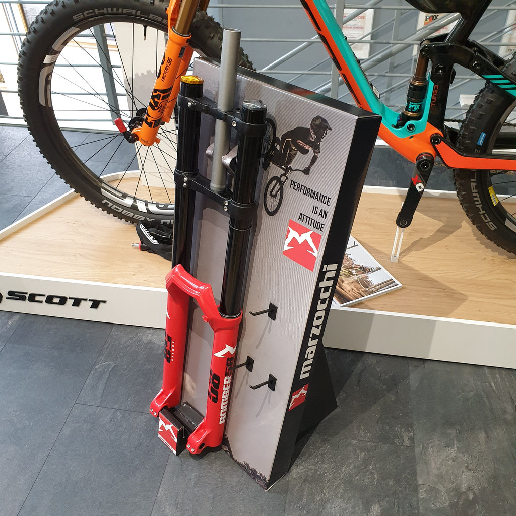 Fork holder, black for all Marzoccchi Forks