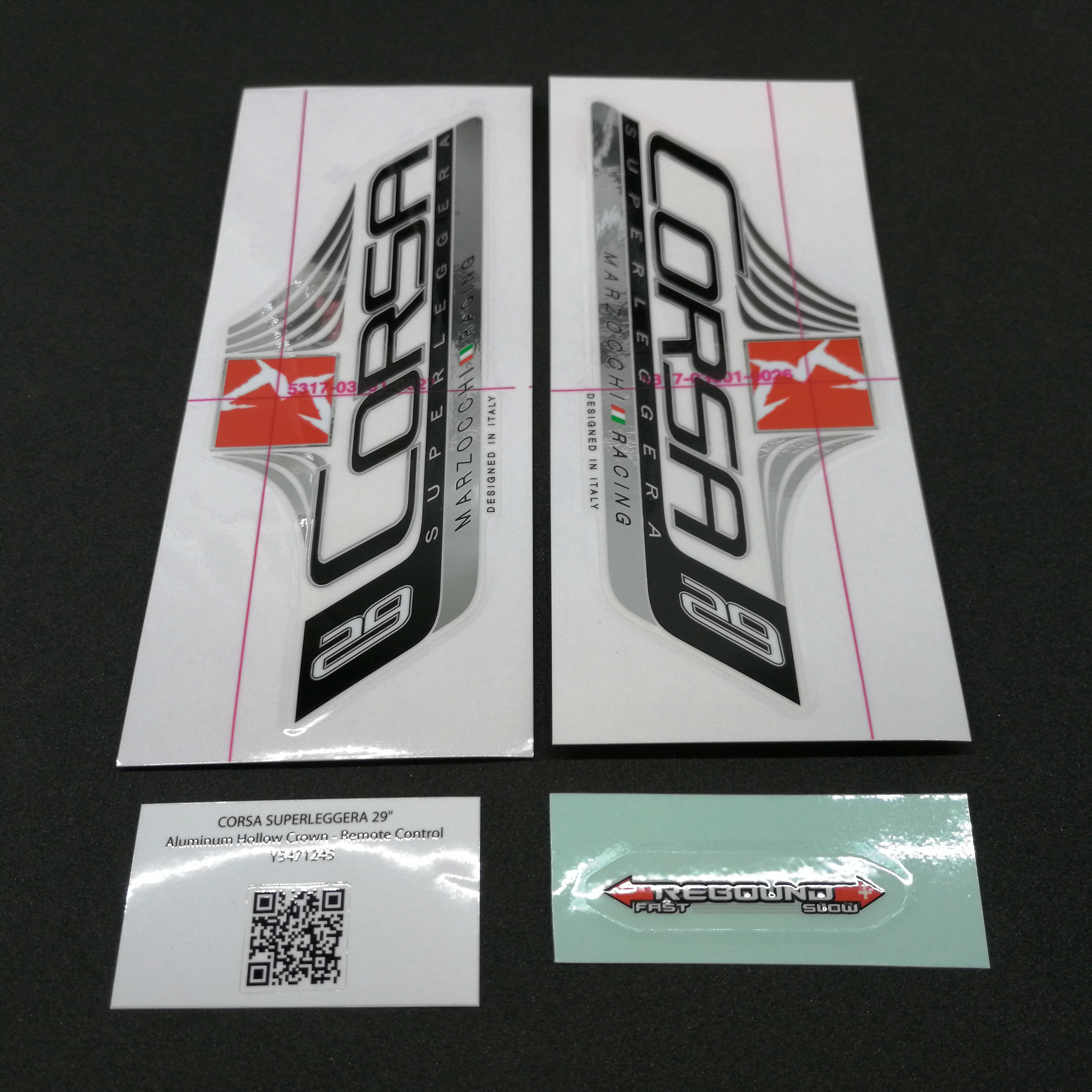 STICKER KIT MY13 CORSA 29 WHT-FORK